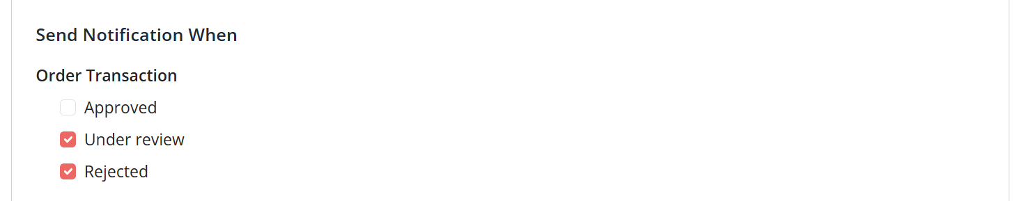 send email notification based on order status