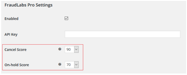 Cancel Score and On-hold Score in FraudLabs Pro WooCommerce