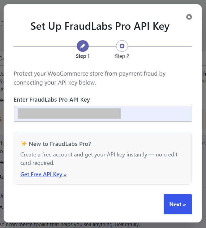 Set Up FraudLabs Pro API Key