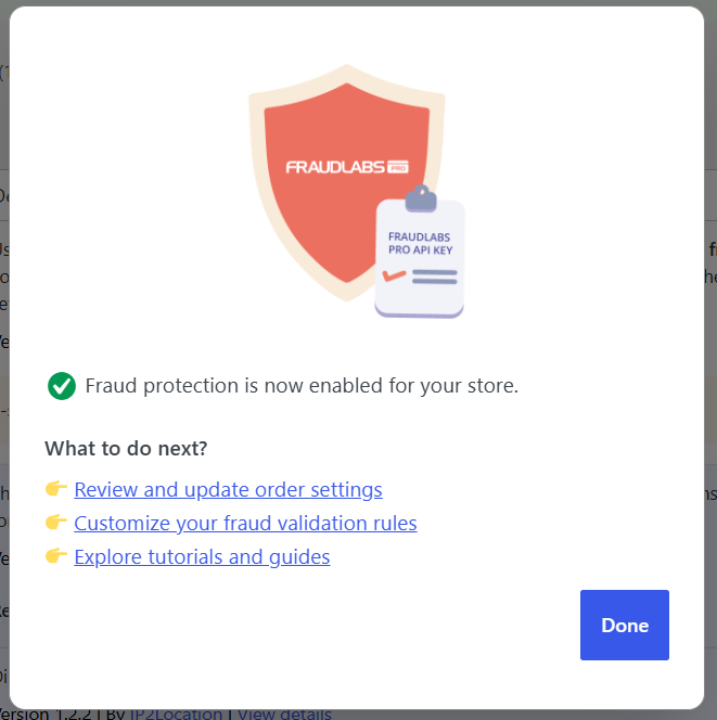 Fraud Protection is enabled