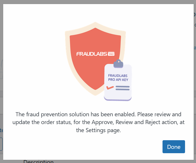 Fraud protection is enabled