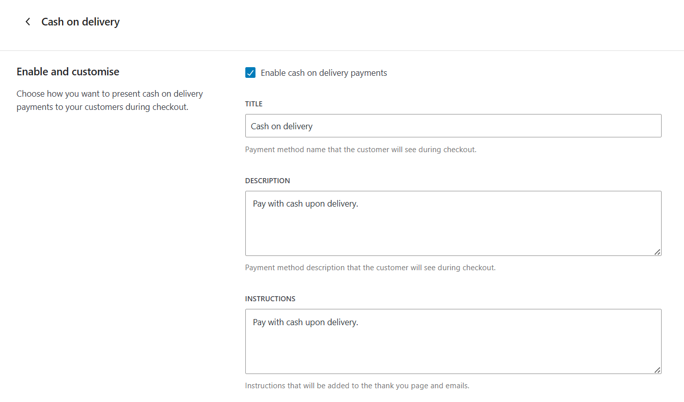 WooCommerce Cash on Delivery