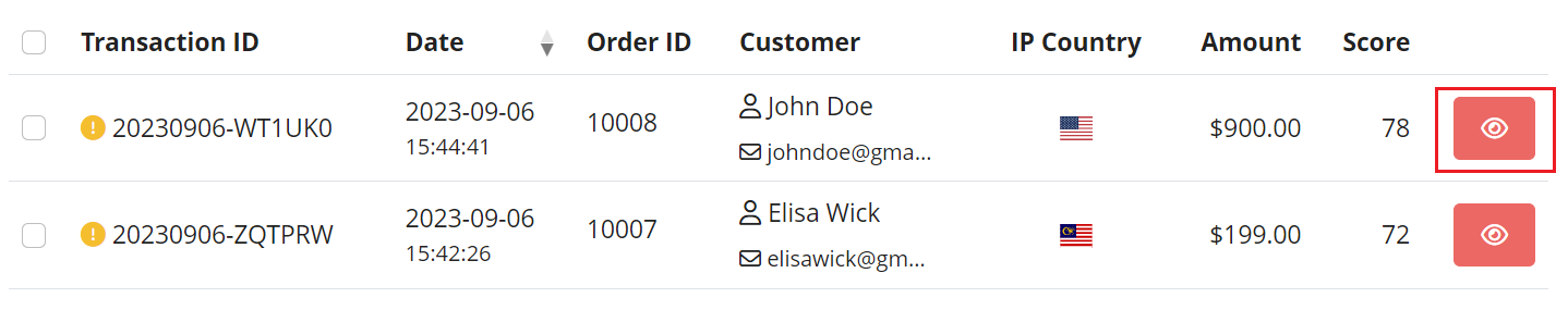 Transaction List