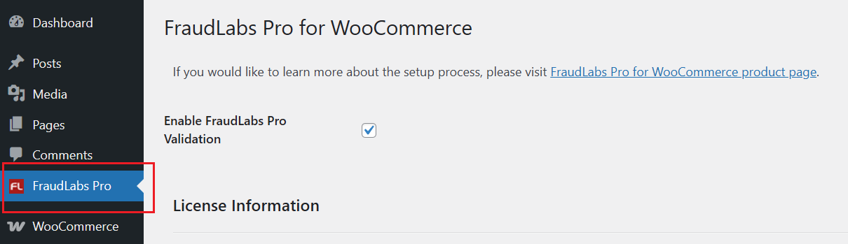 FraudLabs Pro WooCommerce Tab