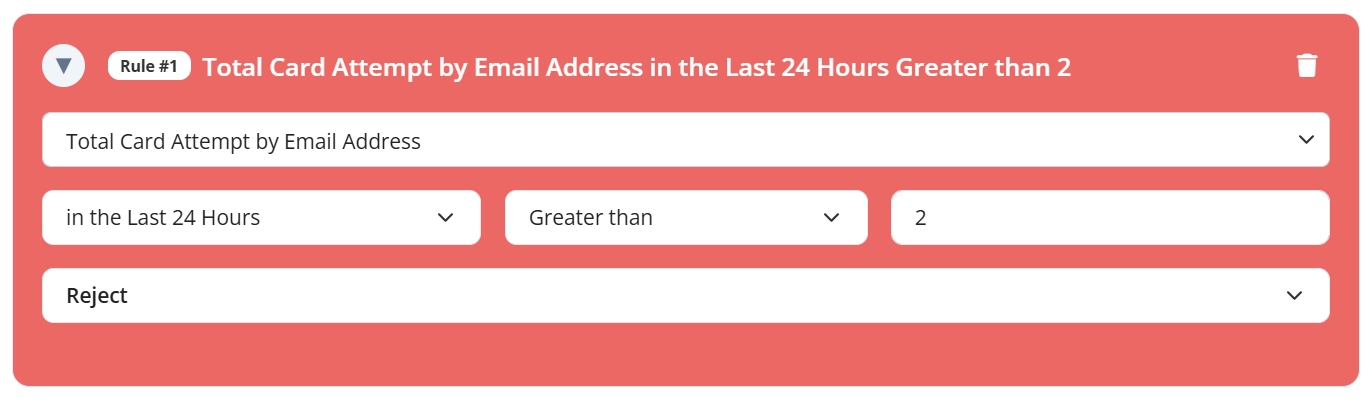 Total Card Attempts Validation Rule