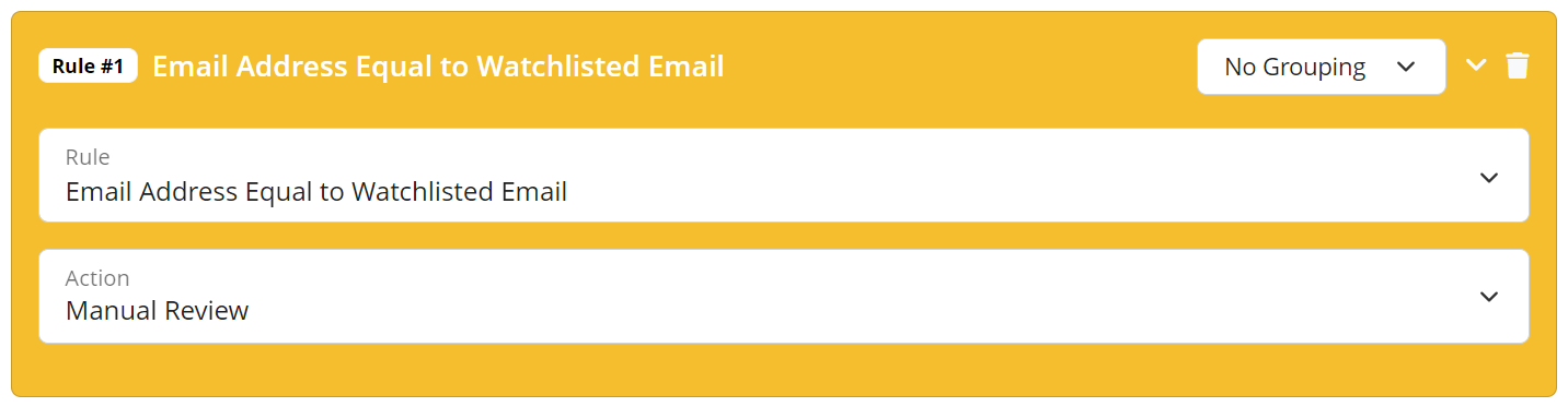 Email Watchlist Validation Rule