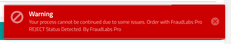 Warning message from the integration