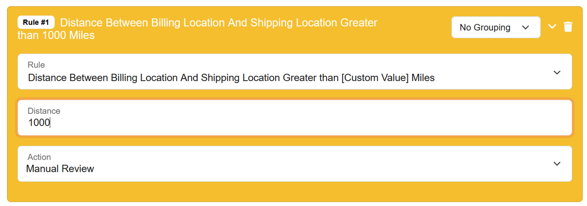 Detect fraud by using billing and shipping location