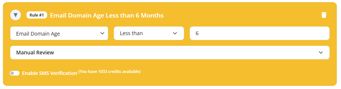 Email Domain Age Validation