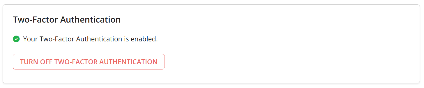 2FA is enabled