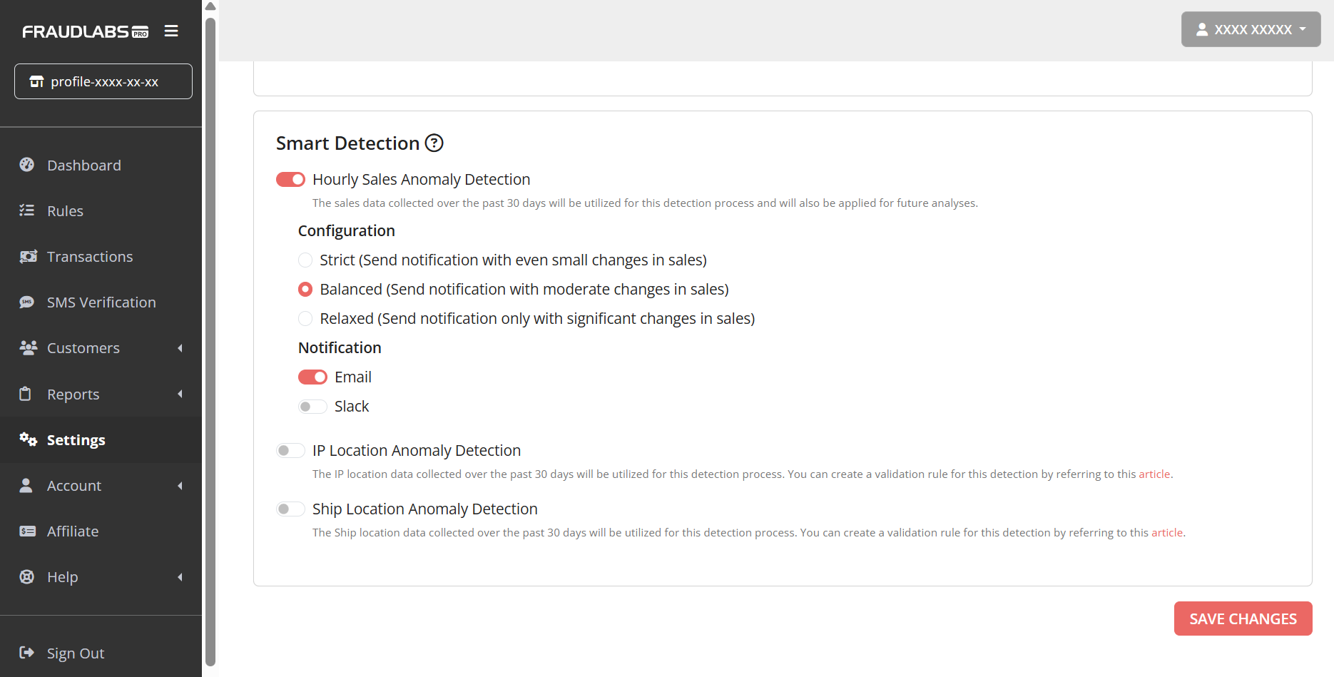 Smart Detection Settings