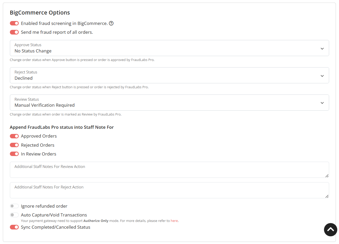 BigCommerce Options