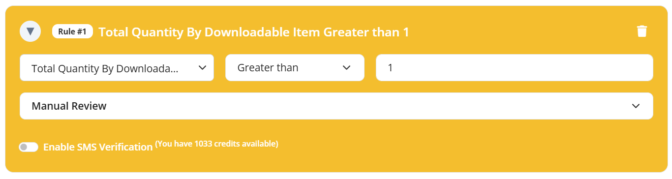 Total Quantity By Downloadable Item Validation Rule Configuration