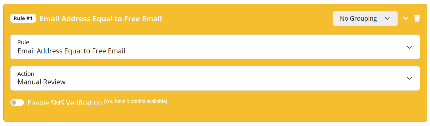 Free email validation rule