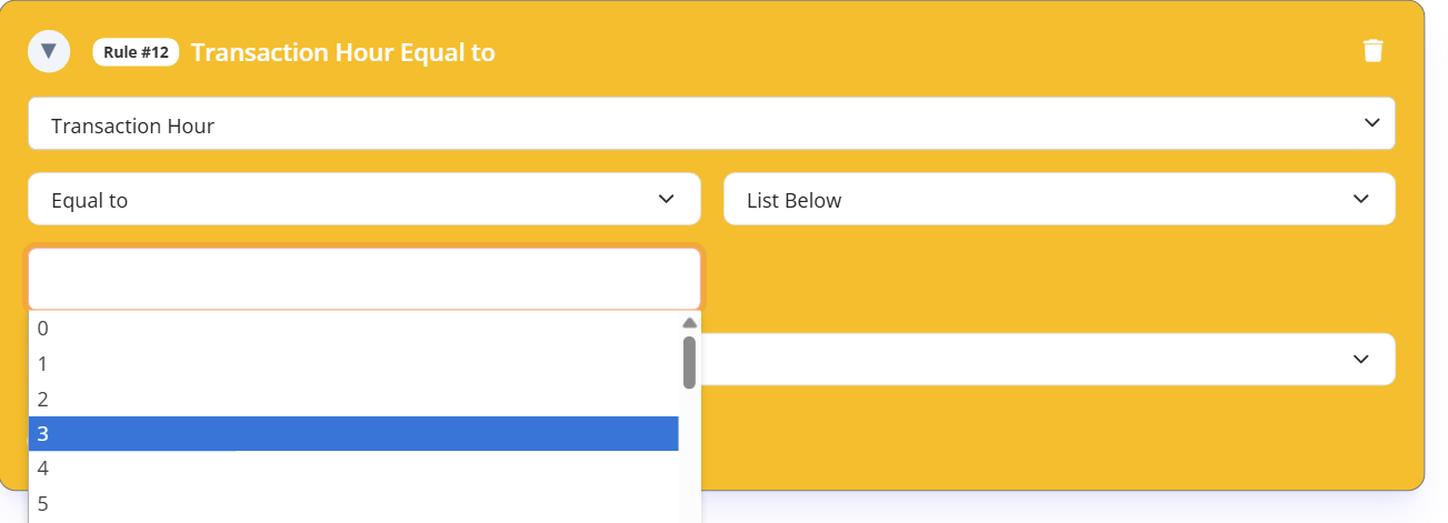 Transaction Hour Validation Rule